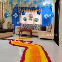 Welcome Flower and Balloon Decoration