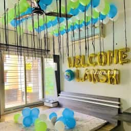 Blue White Baby Welcome Decoration