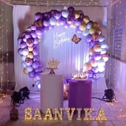 Surprise Terrace Birthday Decoration for Girls