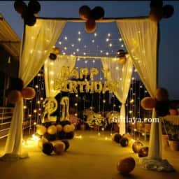 Simple Birthday Terrace Decoration