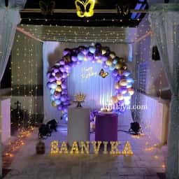 Surprise Terrace Birthday Decoration for Girls