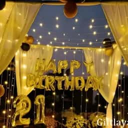 Simple Birthday Terrace Decoration