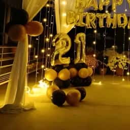 Simple Birthday Terrace Decoration