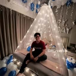 Blue Canopy Decoration