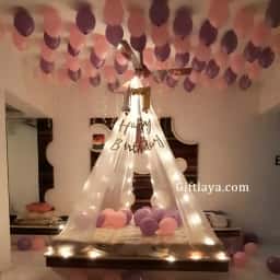 Bed Canopy Birthday Decoration