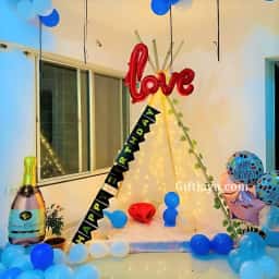 Simple Birthday Tent Decoration