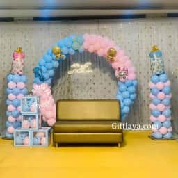 Baby Shower Pastel Stage Setup