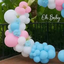 Pastel Balloons Oh Baby