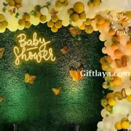 Baby Shower Green Backdrop