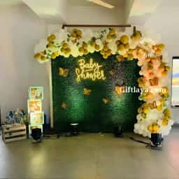 Baby Shower Green Backdrop