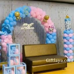 Baby Shower Pastel Stage Setup