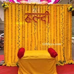 Hanging Flower Haldi Decoration