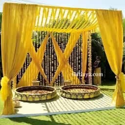 Flower Backdrop Decoration for Haldi