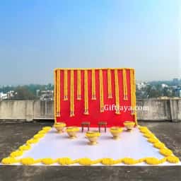 South Indian Haldi Decoration