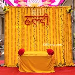 Hanging Flower Haldi Decoration