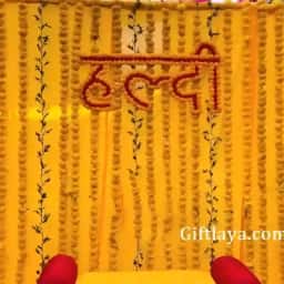 Hanging Flower Haldi Decoration