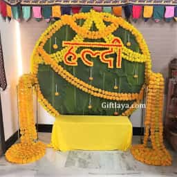 Flower Haldi Function Decoration