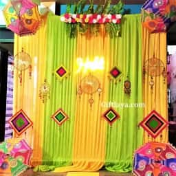 Low Cost Simple Haldi Decoration