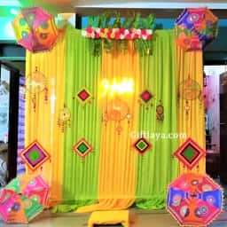 Low Cost Simple Haldi Decoration