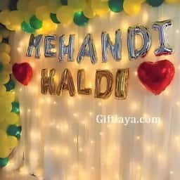 Haldi Mehendi Balloon Decoration
