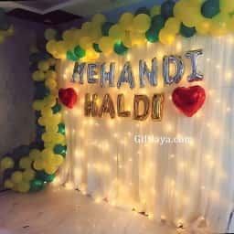 Haldi Mehendi Balloon Decoration
