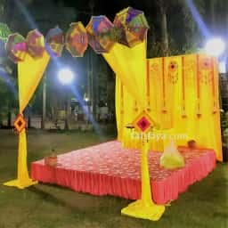 Mehndi Theme Stage Decoration