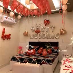 Hotel Room Decoration for Wedding First Night