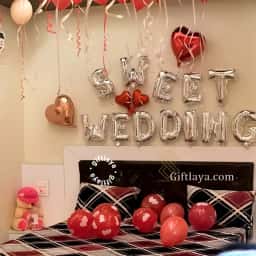 Hotel Room Decoration for Wedding First Night