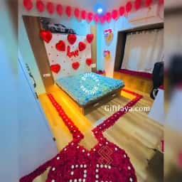 First Night Romantic Room Decoration for Couples