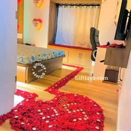First Night Romantic Room Decoration for Couples