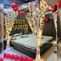 Just Married First Night Wedding Decoration