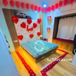 First Night Romantic Room Decoration for Couples