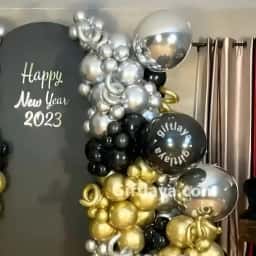 Happy New Year Backdrop Decoration
