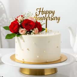 Snowfall Anniversary Cake