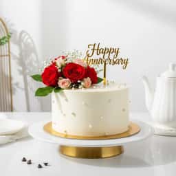 Snowfall Anniversary Cake