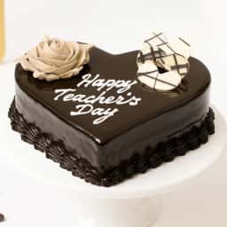 Heart-Shaped Teacher's Day Cake