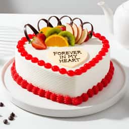 Fruit Cake in Heart Shape