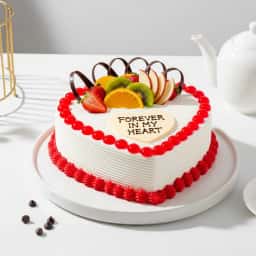 Fruit Cake in Heart Shape