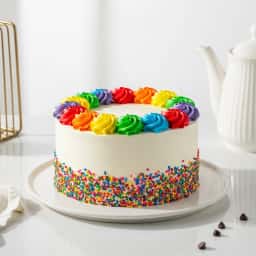 Vanilla Rainbow Cake