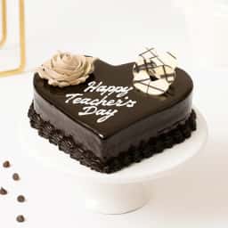 Heart Shape Teachers Day Cake