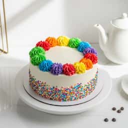 Vanilla Rainbow Cake
