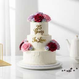 3 Tier Anniversary Cake