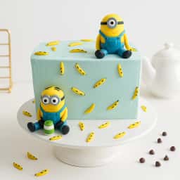 Minion Theme Half Cake