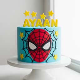 Spiderman Theme Birthday Cake for Boys