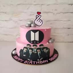 2-Tier BTS Theme Cake