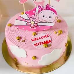 Baby Girl Welcome Cake