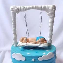 Cradle Ceremony Cake for Boy