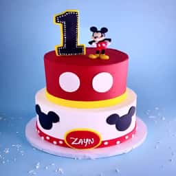 1st Birthday Mickey Theme Cake