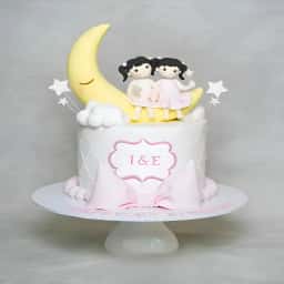 Twins Birthday Cake for Girls