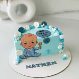 Half Birthday Crown Cake